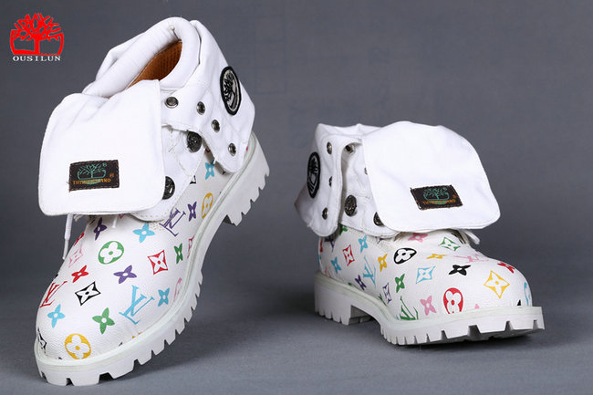 timberland chaussures hommes limited edition mode blance lv flower